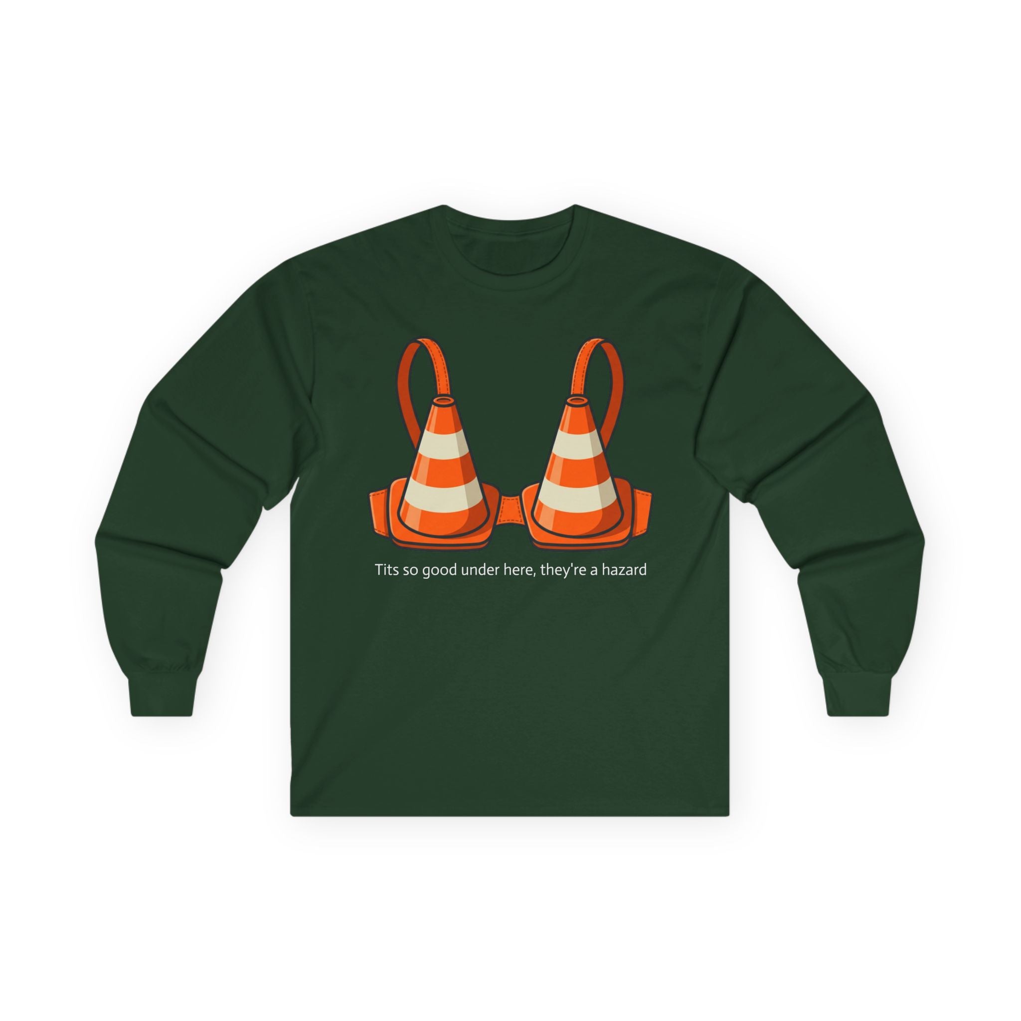 "Traffic Cone Bra" Long Sleeve Tee