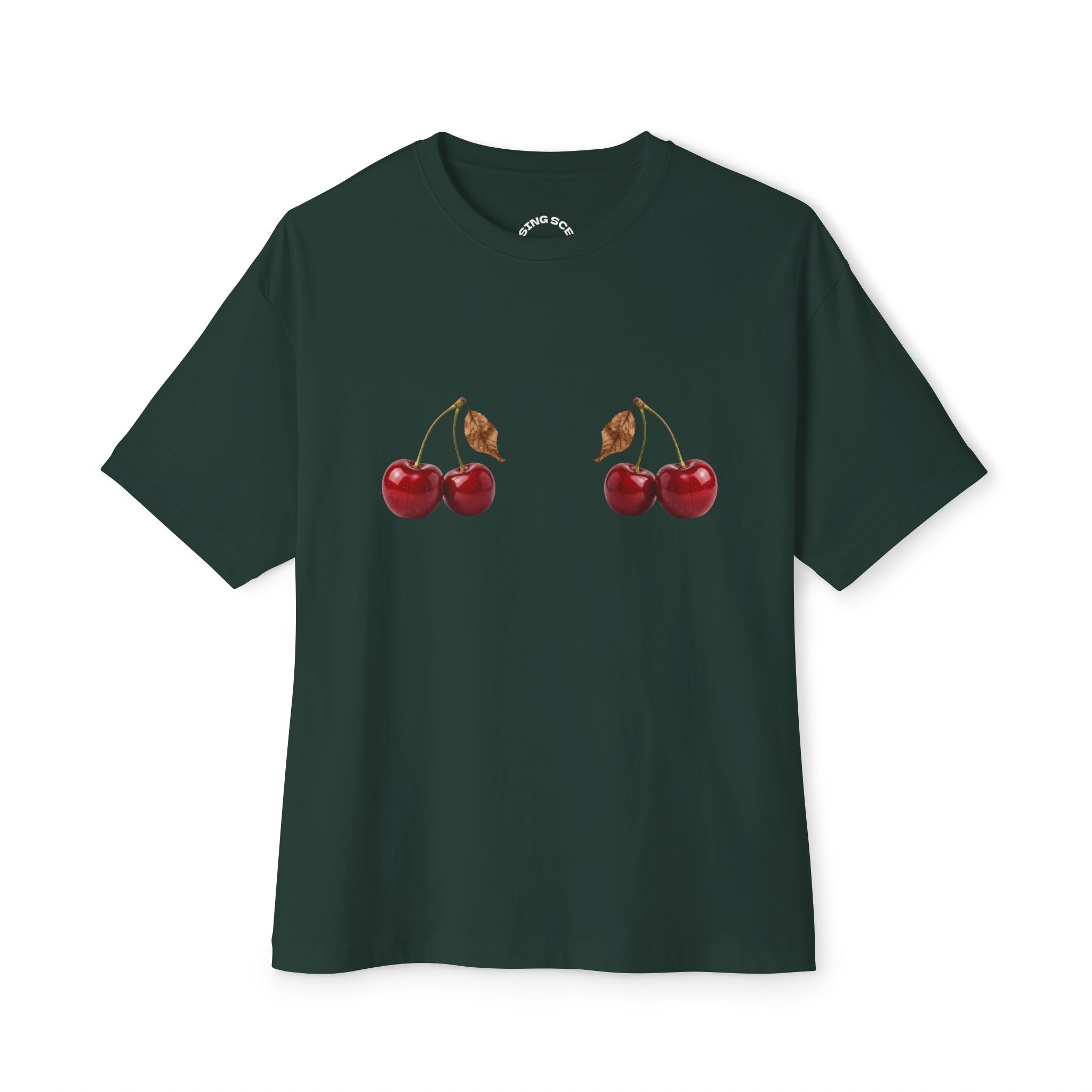 "Double Cherry" Oversized Boxy Tee