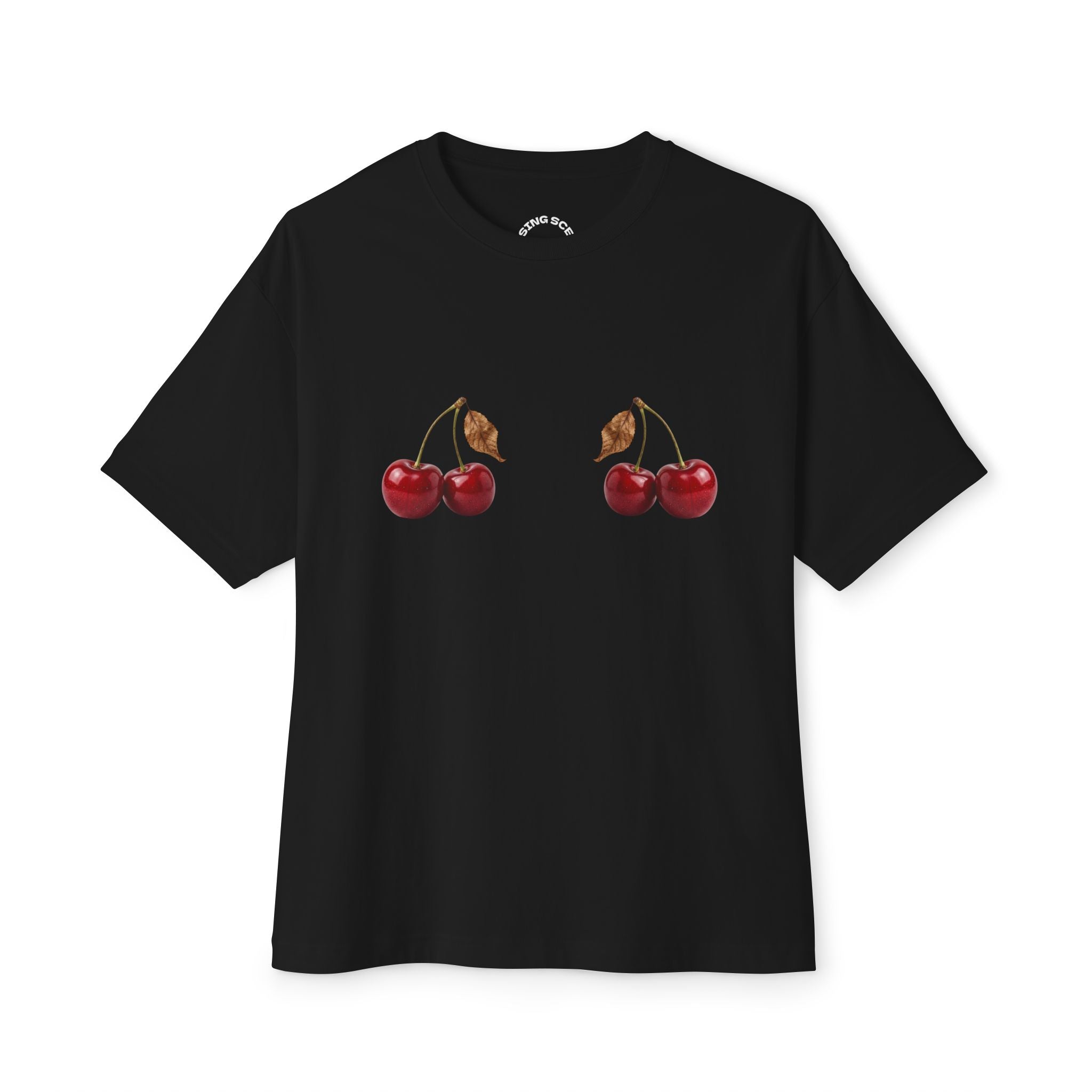 "Double Cherry" Oversized Boxy Tee