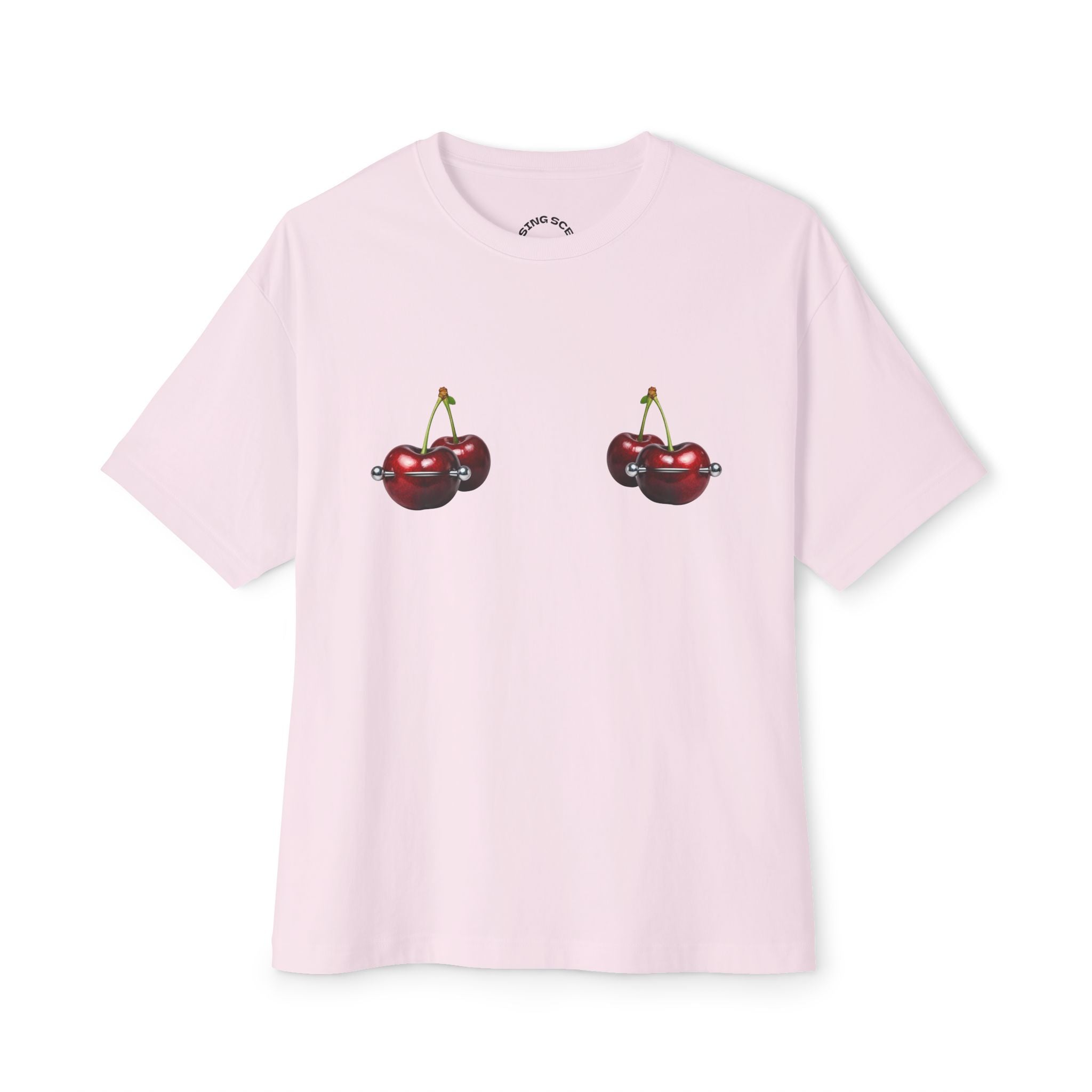 "Double Cherry... Pierced!" Oversized Boxy Tee