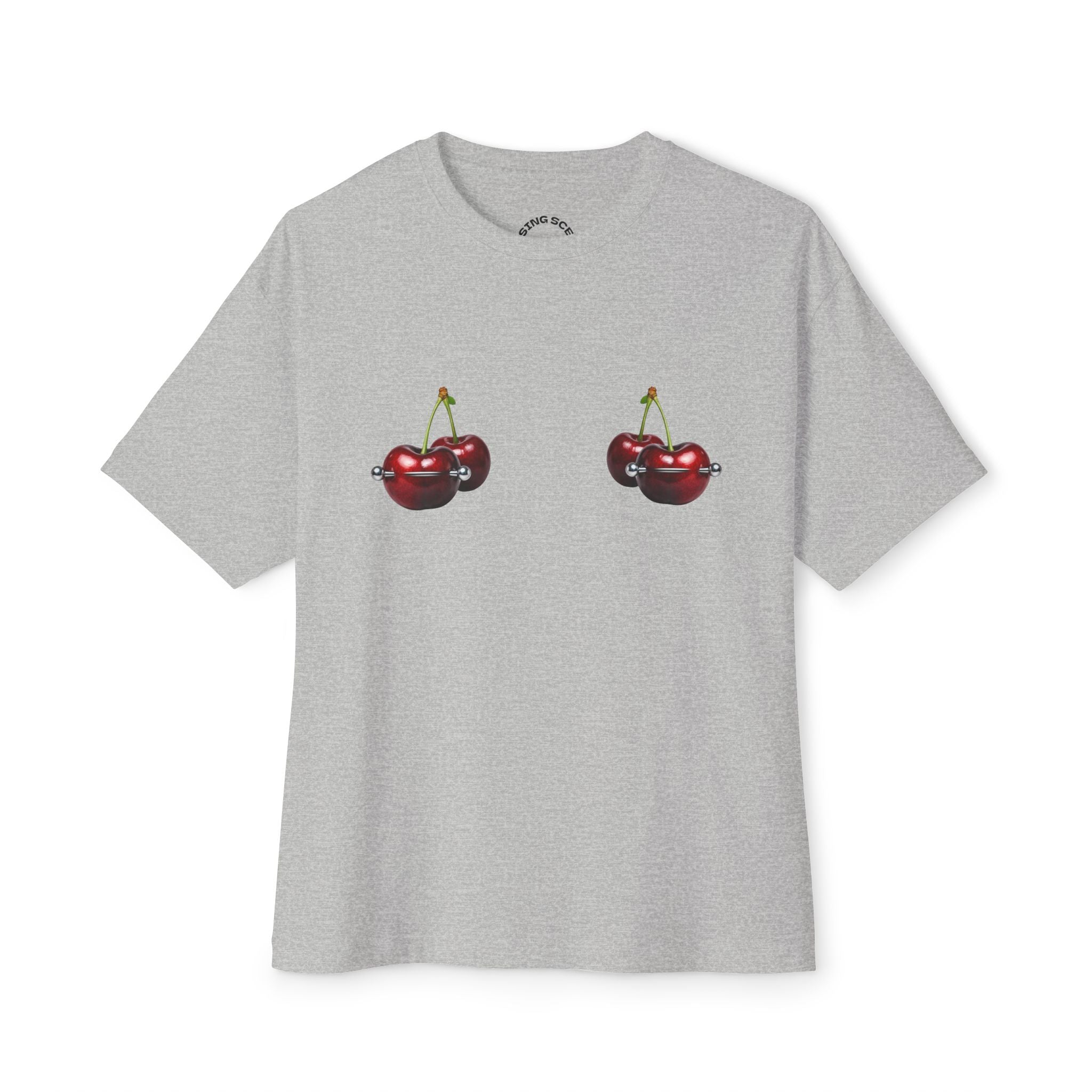 "Double Cherry... Pierced!" Oversized Boxy Tee