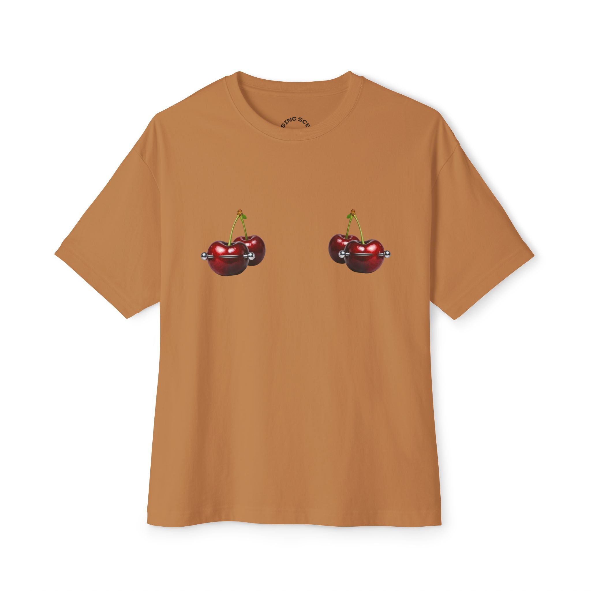 "Double Cherry... Pierced!" Oversized Boxy Tee