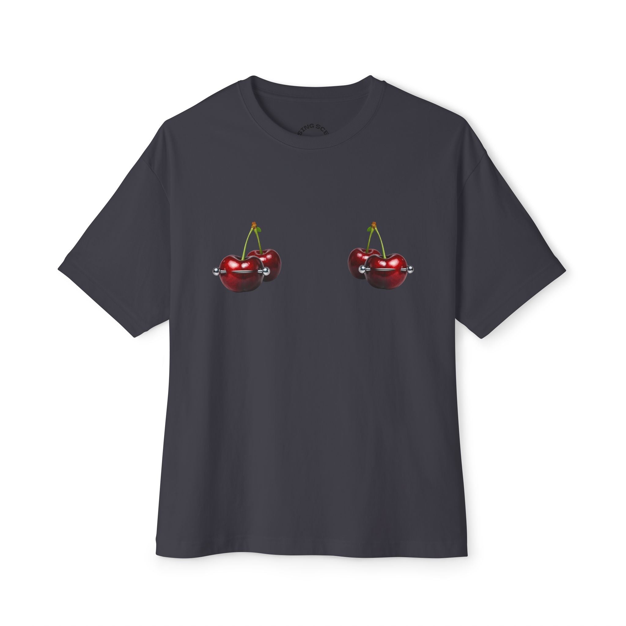 "Double Cherry... Pierced!" Oversized Boxy Tee