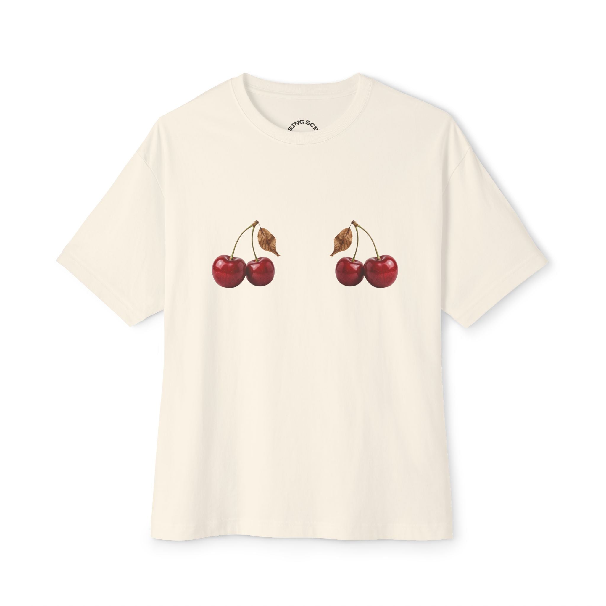 "Double Cherry" Oversized Boxy Tee