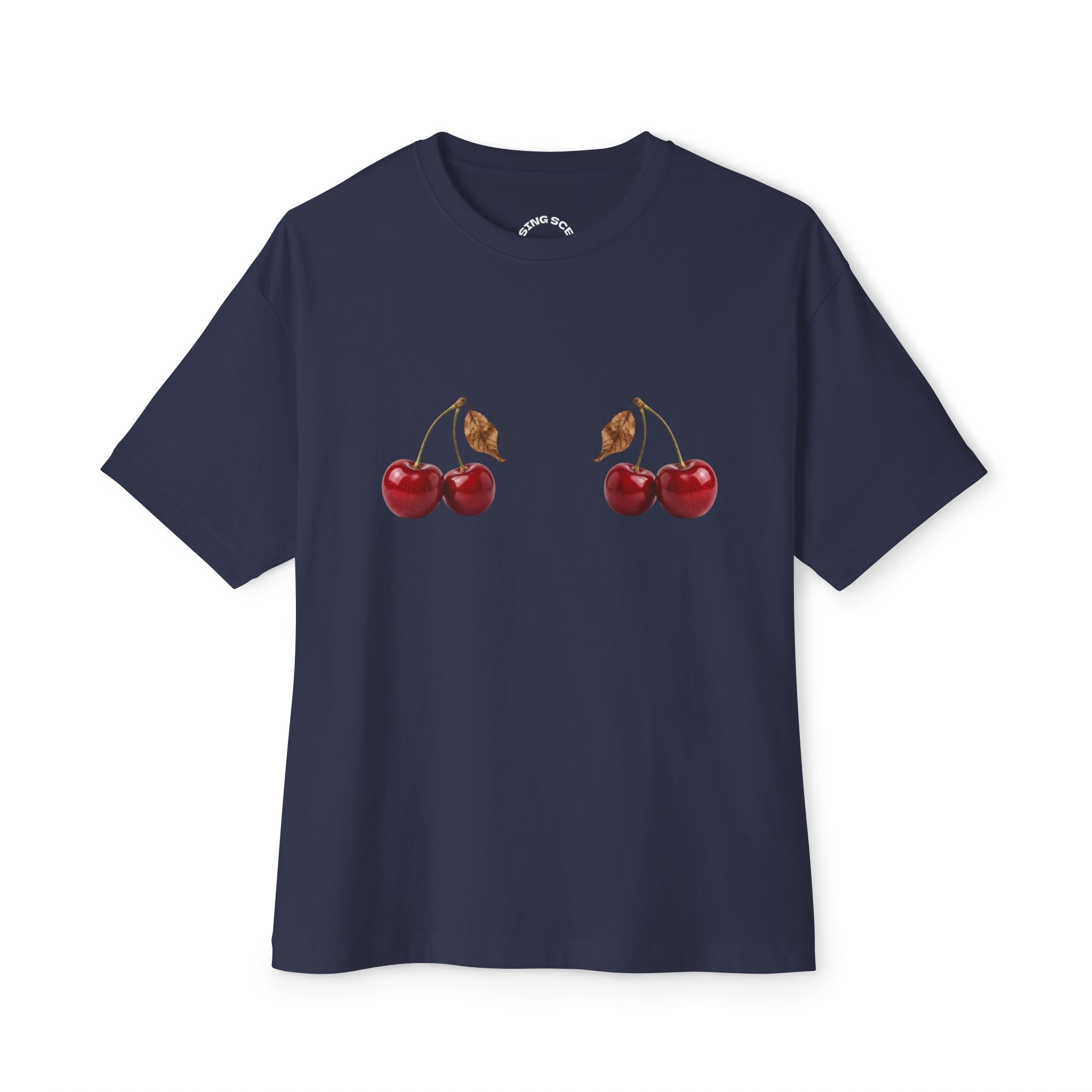 "Double Cherry" Oversized Boxy Tee